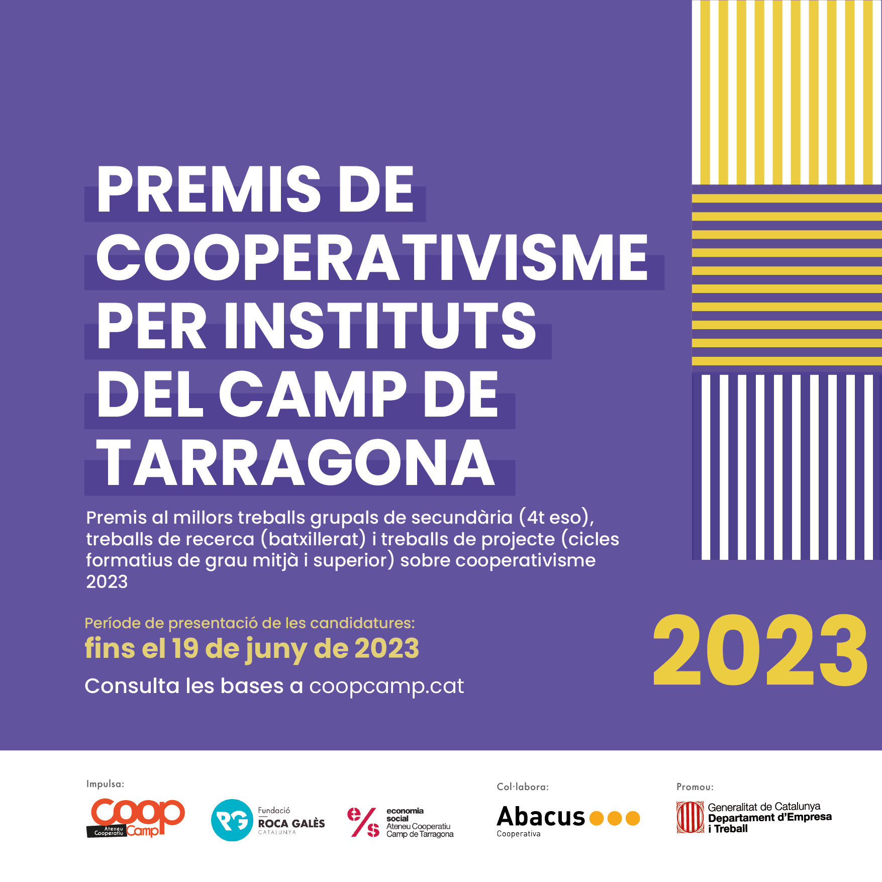 4a edició dels Premis de cooperativisme per instituts del Camp de Tarragona 2023