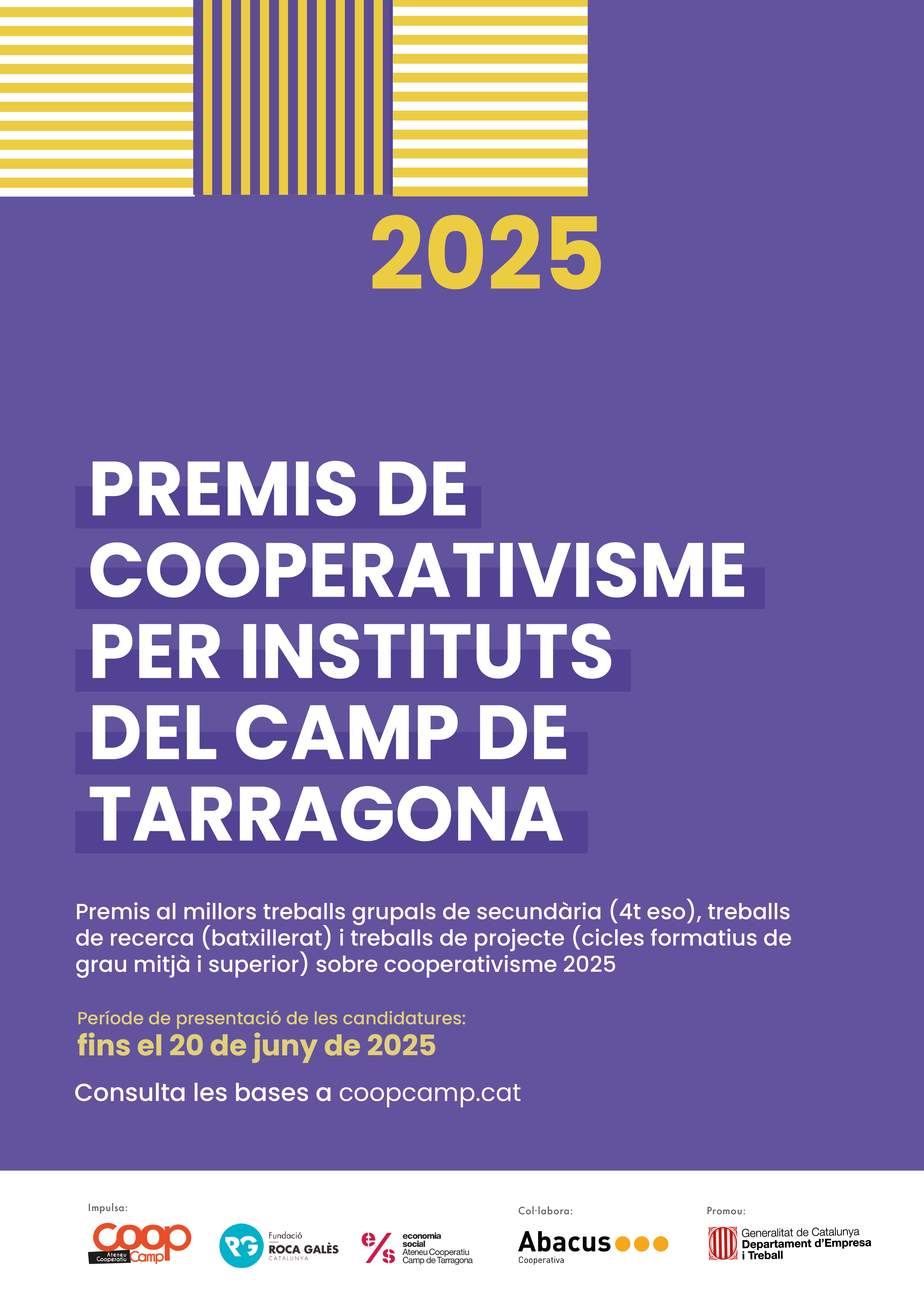 La Fundació Roca i Galès i CoopCamp convoquen la 6a edició dels Premis de cooperativisme per instituts del Camp de Tarragona