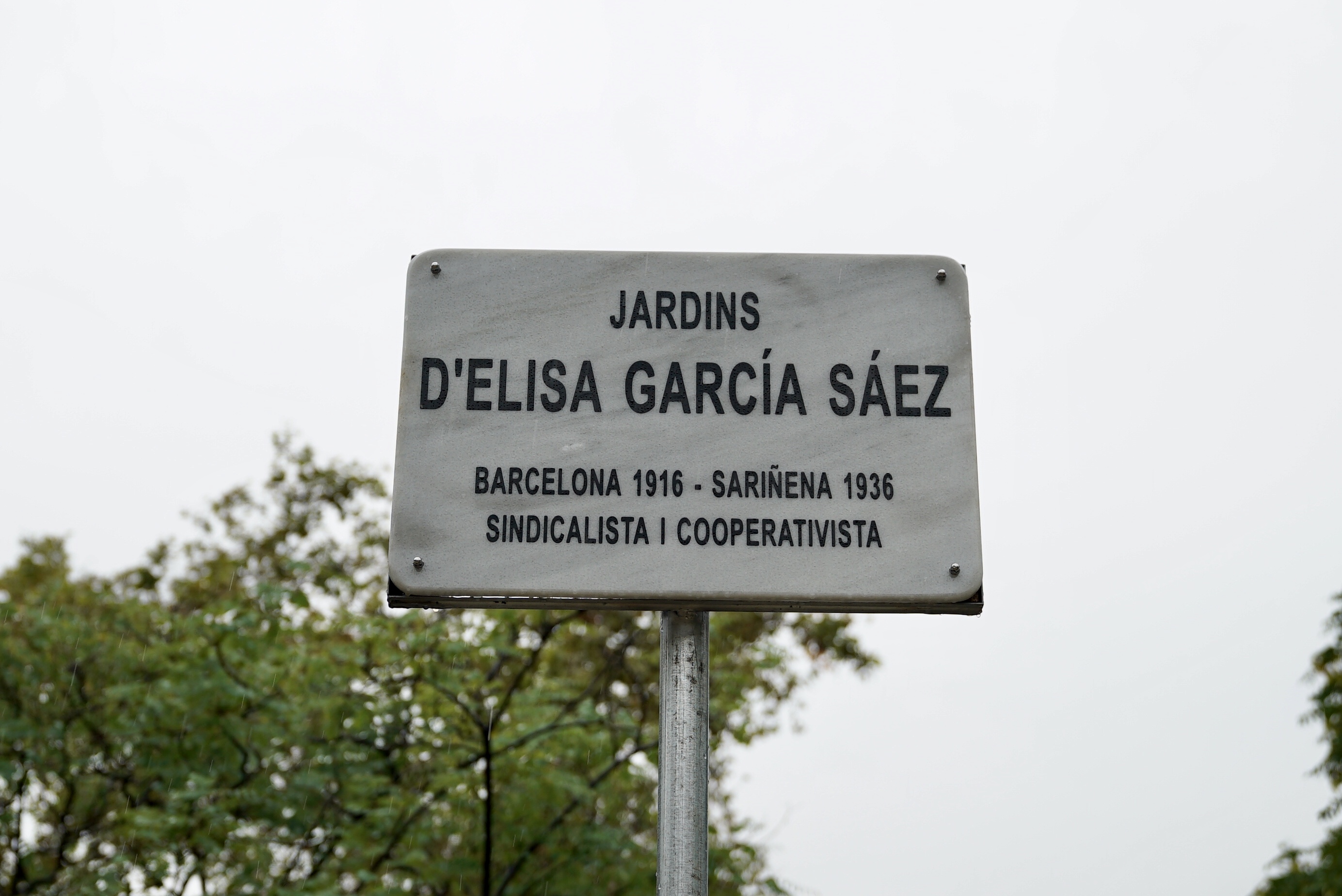 Inauguració dels jardins Elisa Garcia, la cooperativista i miliciana andreuenca
