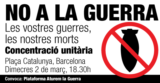 La Fundació Roca Galès s’adhereix al Manifest de la Plataforma Aturem la Guerra